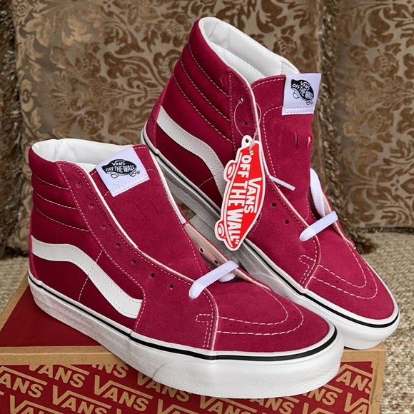 Vans Sk8-Hi Cerise/True White Men’s - Picture 2 of 16